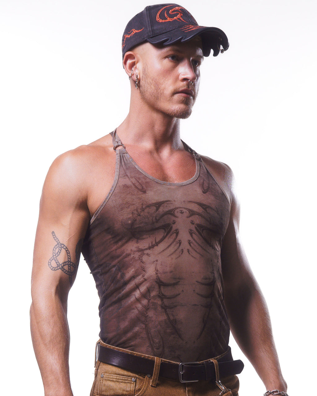 CRYPTIC MESH HARDWARE TANK ( BROWN ) – Austin James Smith
