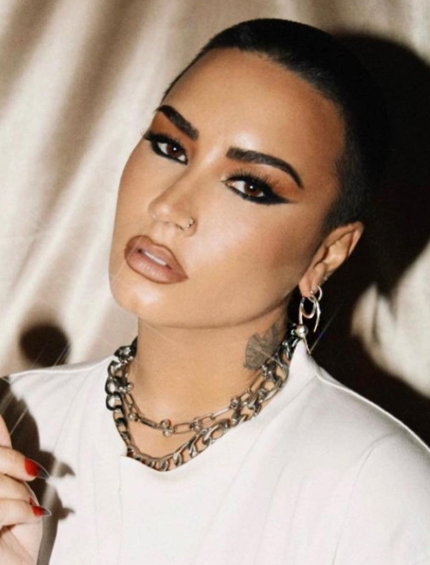 Demi lovato Wearing The Baby Claw and Compass Earrings