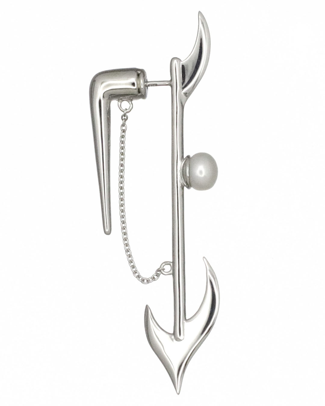 PEARL HARPOON EARRING