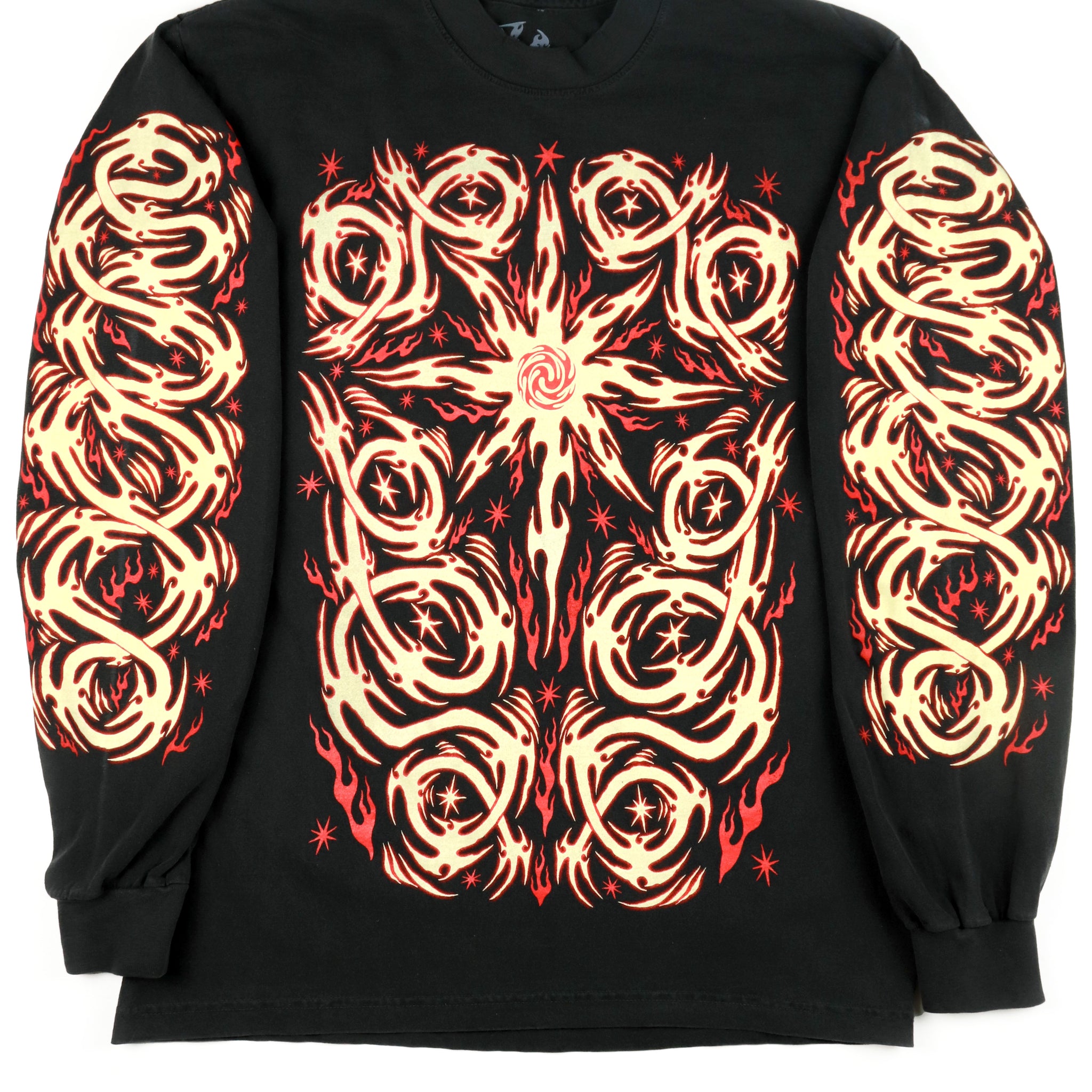 GRAPHIC WIRE LONG SLEEVE ( VINTAGE BLACK )