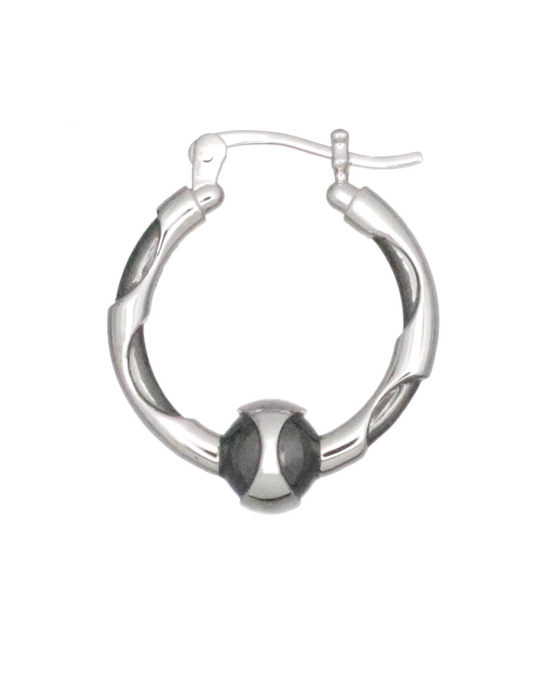 UTOPIA BLACK HOOP EARRING