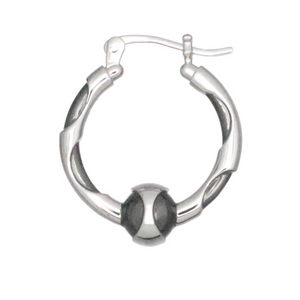 UTOPIA BLACK HOOP EARRING