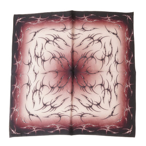 VOID SPIRAL SILK BANDANA ( MAROON BLACK )
