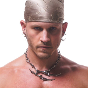 VOID SPIRAL SILK BANDANA ( CHAMPAGNE )
