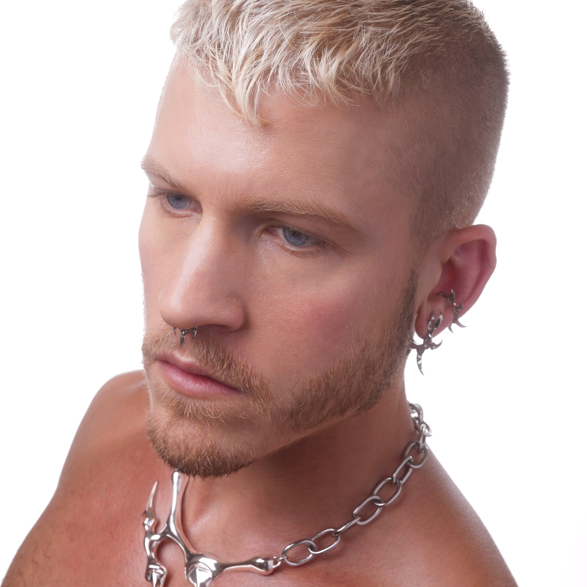 LARGE SPIRAL TOOTH EARRING