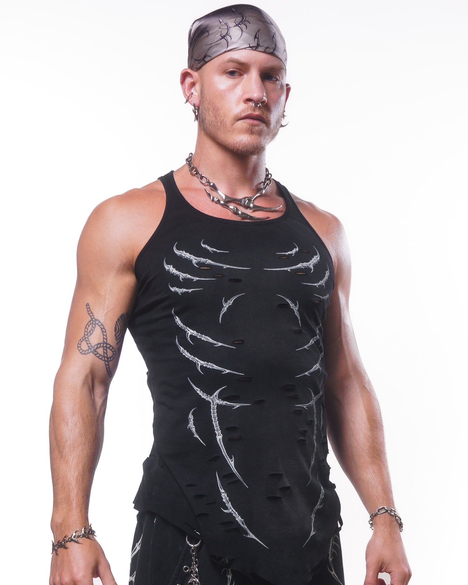 DISTRESSED ARMOR TANK ( WASHED BLACK )