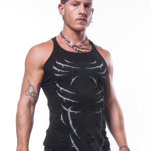 DISTRESSED ARMOR TANK ( WASHED BLACK )