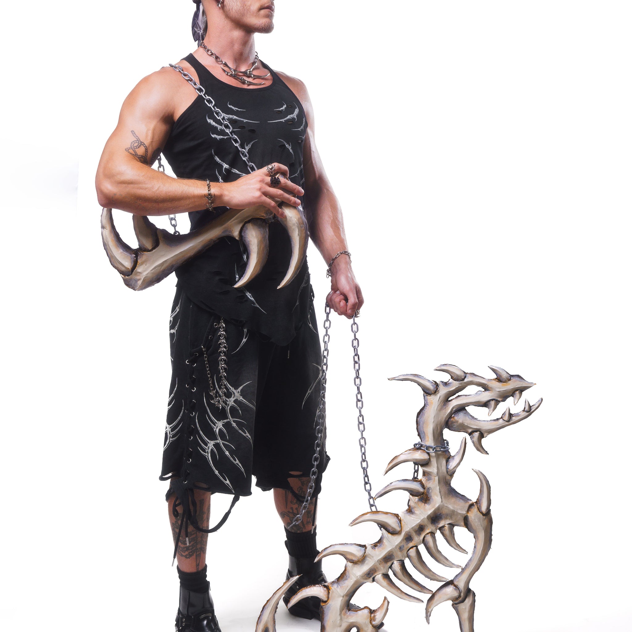 DISTRESSED ARMOR TANK ( WASHED BLACK )