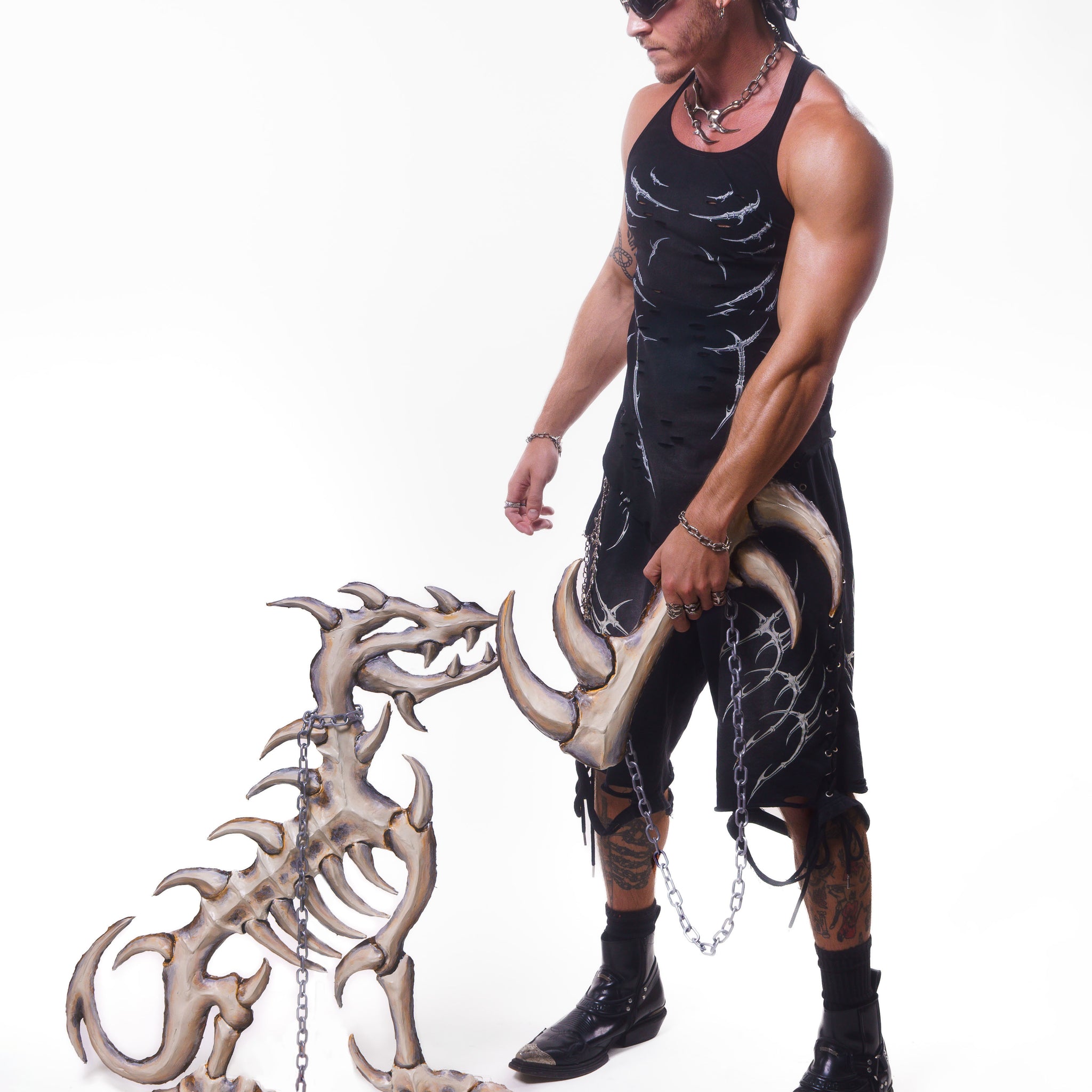DISTRESSED ARMOR TANK ( WASHED BLACK )