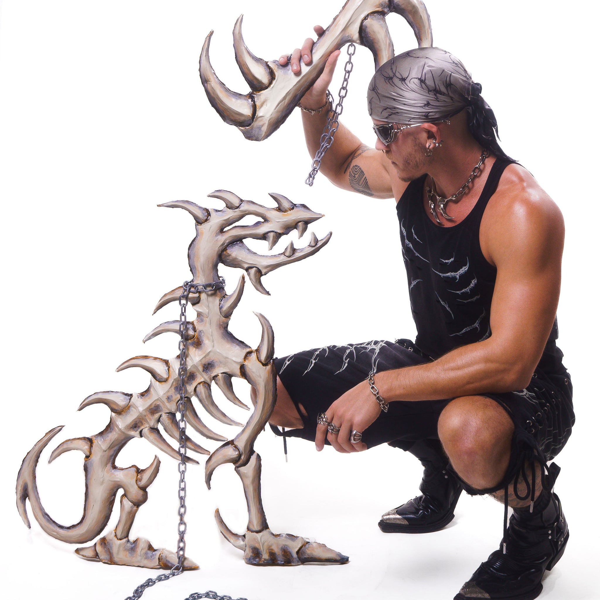 DISTRESSED ARMOR TANK ( WASHED BLACK )