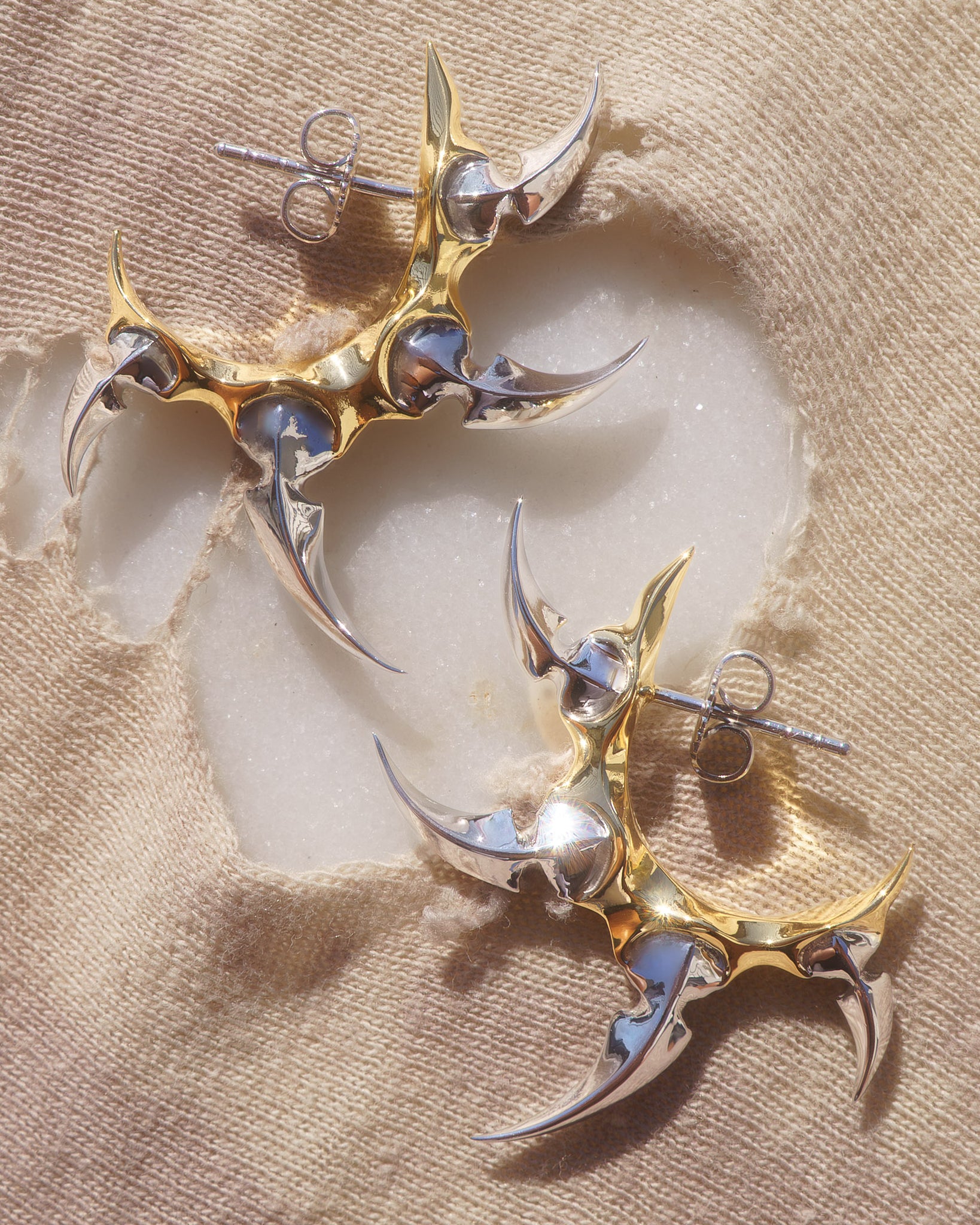 LARGE SPIRAL TOOTH EARRING