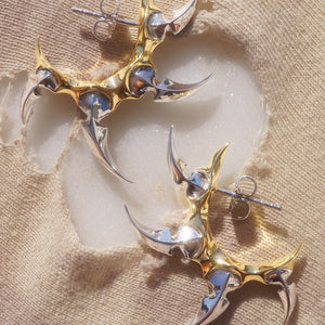 LARGE SPIRAL TOOTH EARRING
