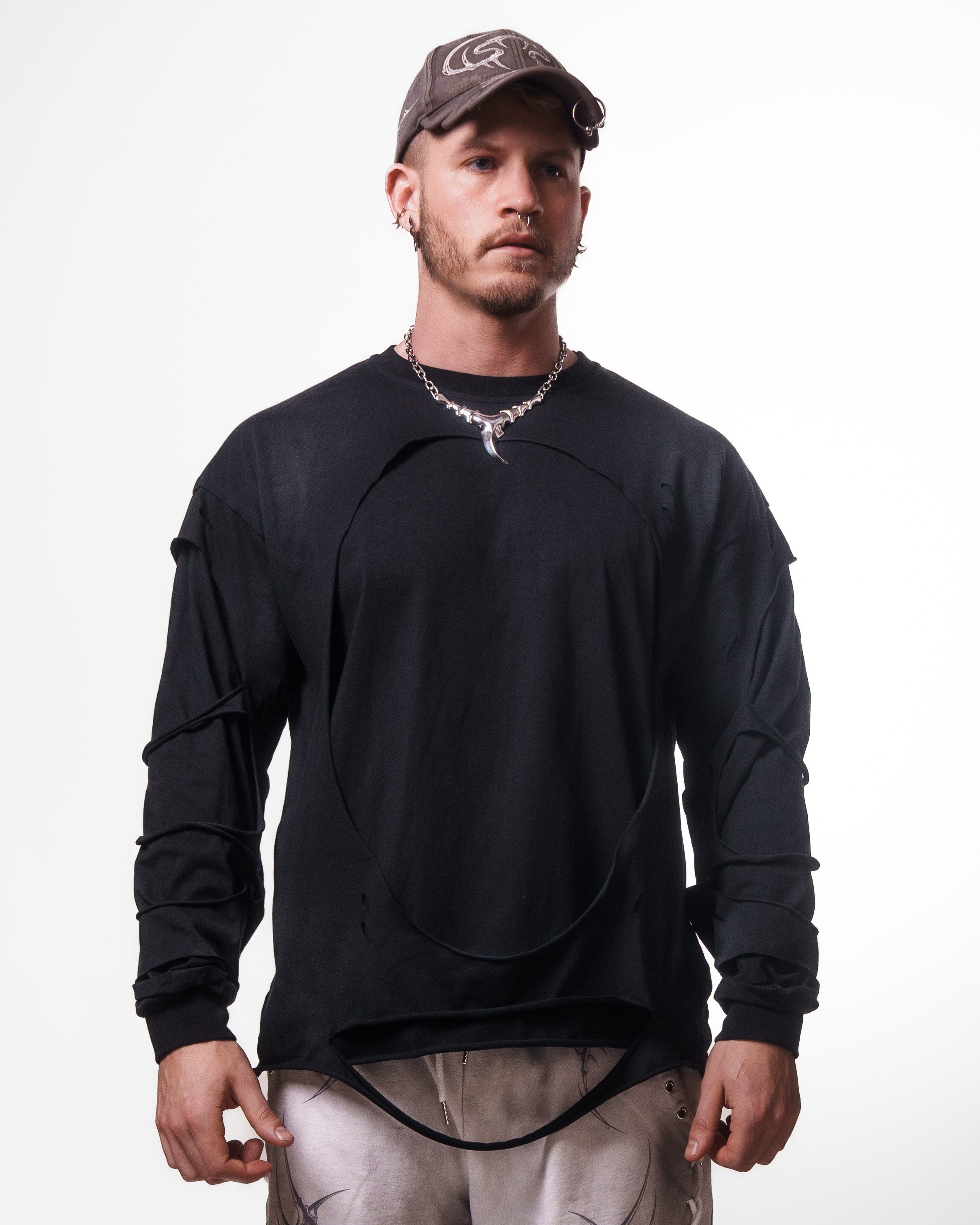 LAYERED LONGSLEEVE ( WASHED BLACK ) – Austin James Smith