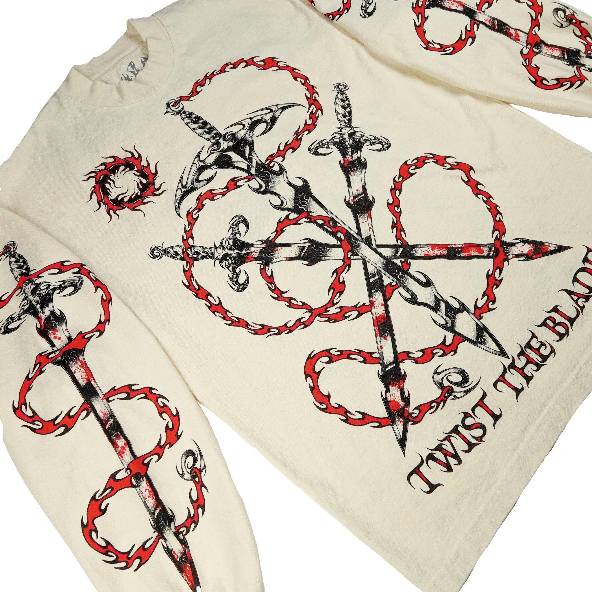 TWIST THE BLADE LONG SLEEVE ( RED INK )