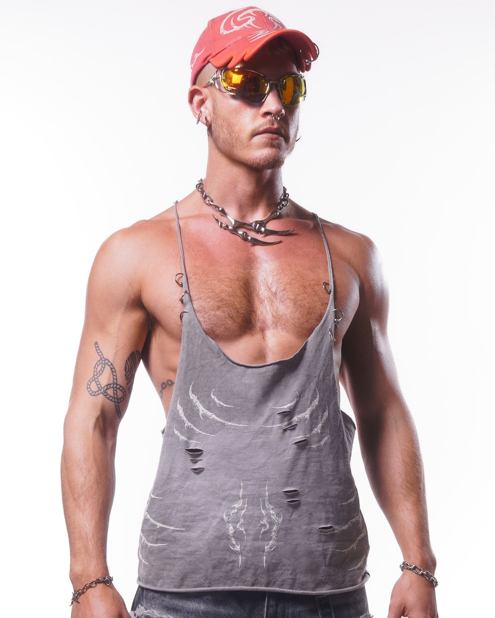 VIPER HARDWARE STRINGER TANK ( WASHED GREY )