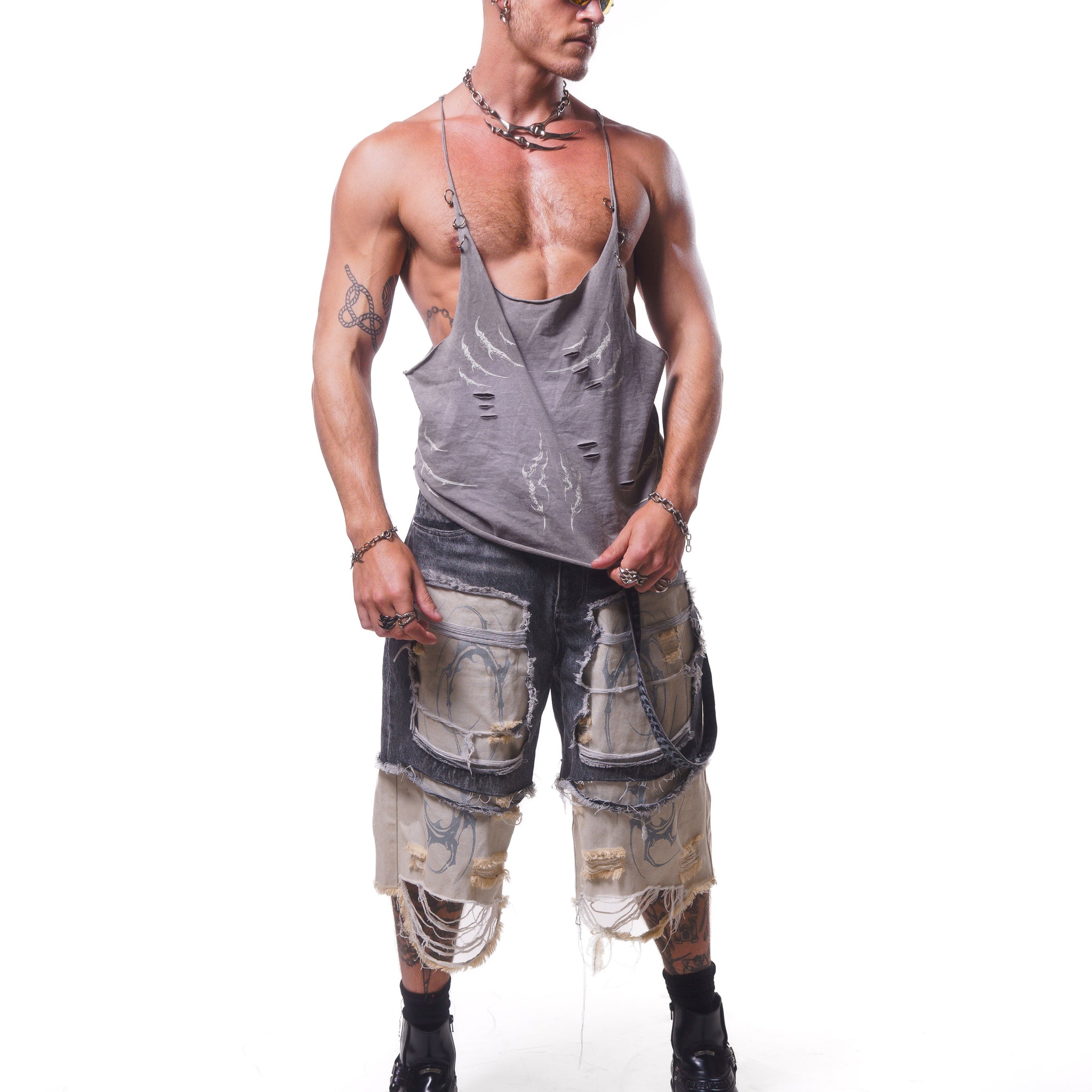 VIPER HARDWARE STRINGER TANK ( WASHED GREY )