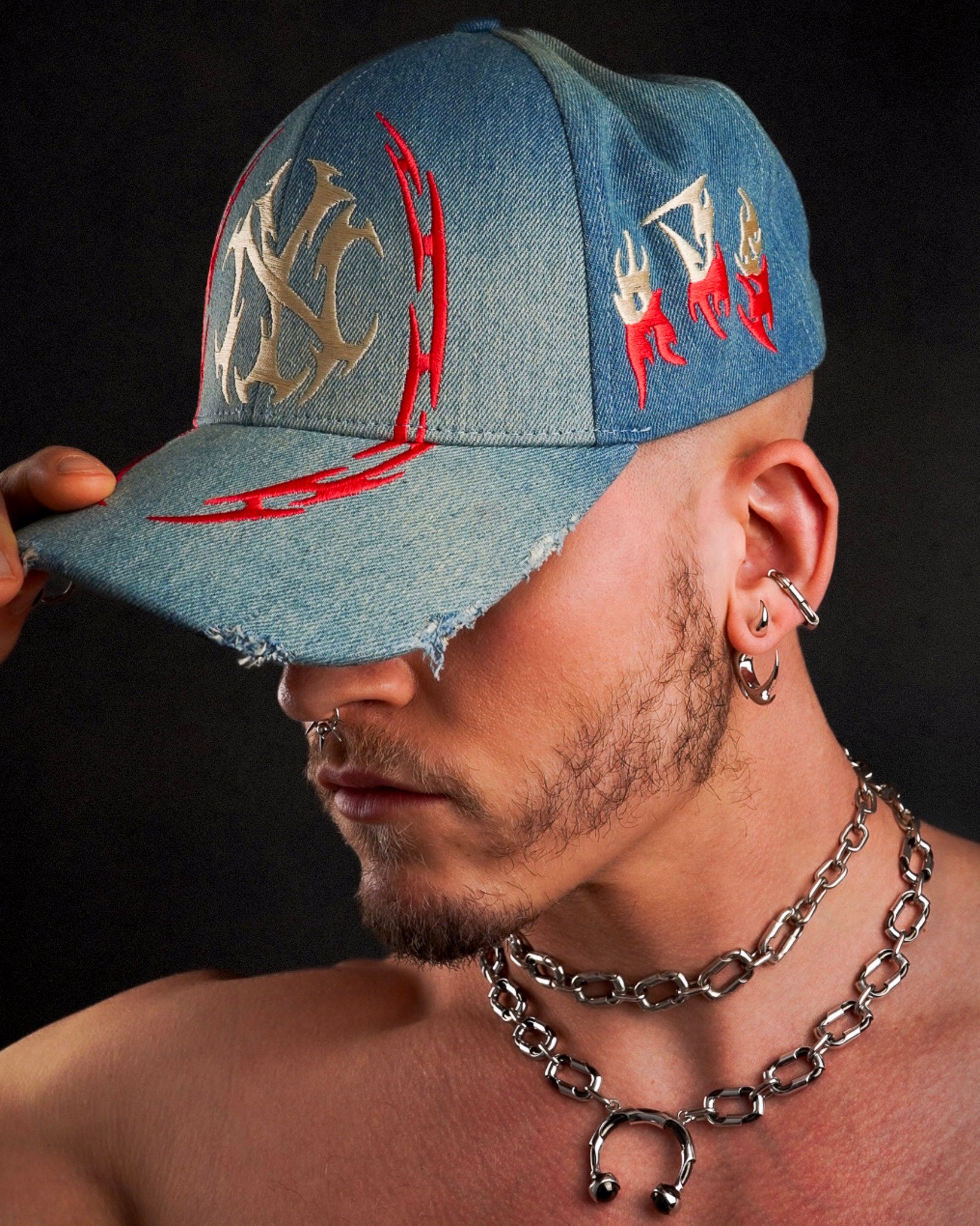 SLAYED IN NYC HAT ( BLUE DENIM ) – Austin James Smith