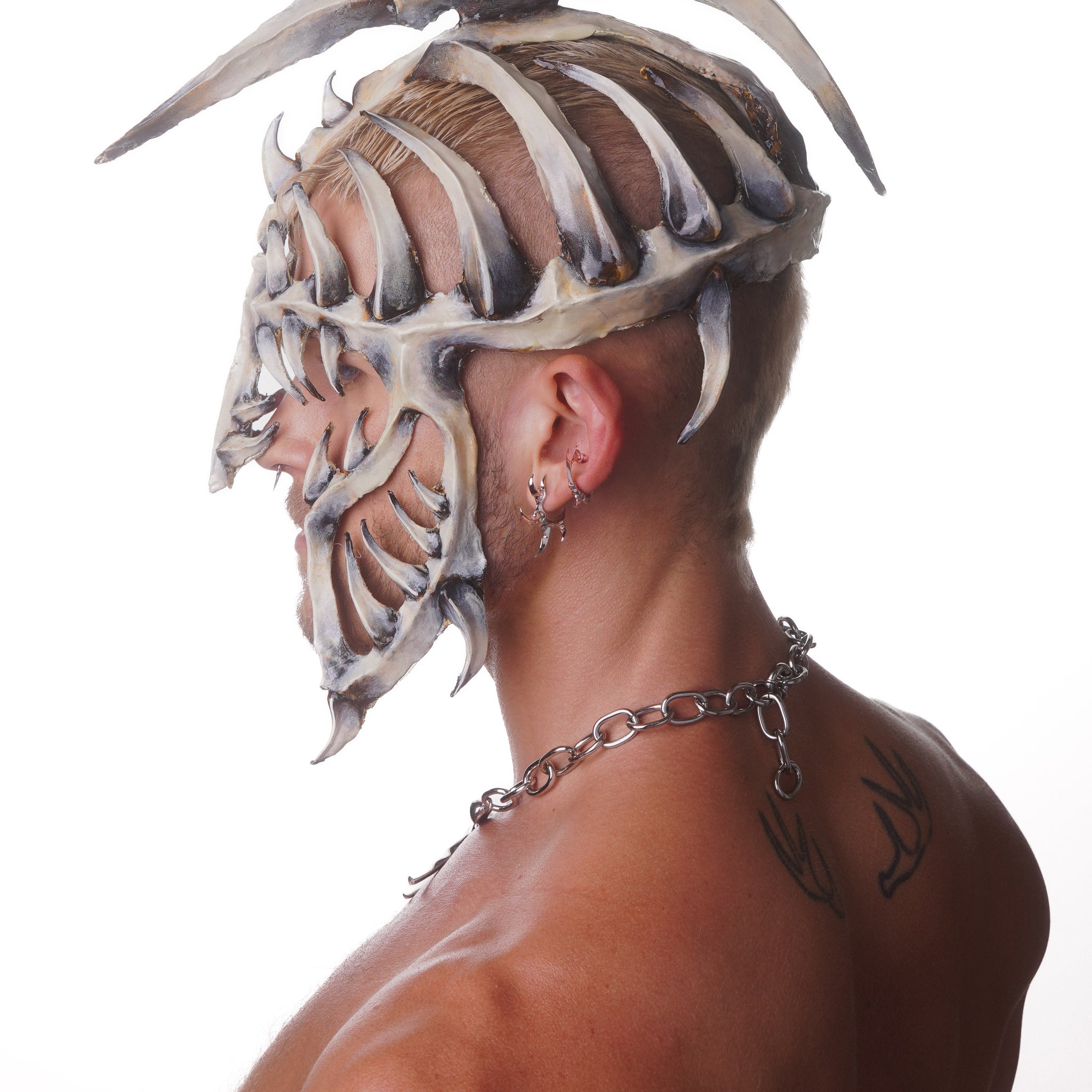 LARGE SPIRAL TOOTH EARRING