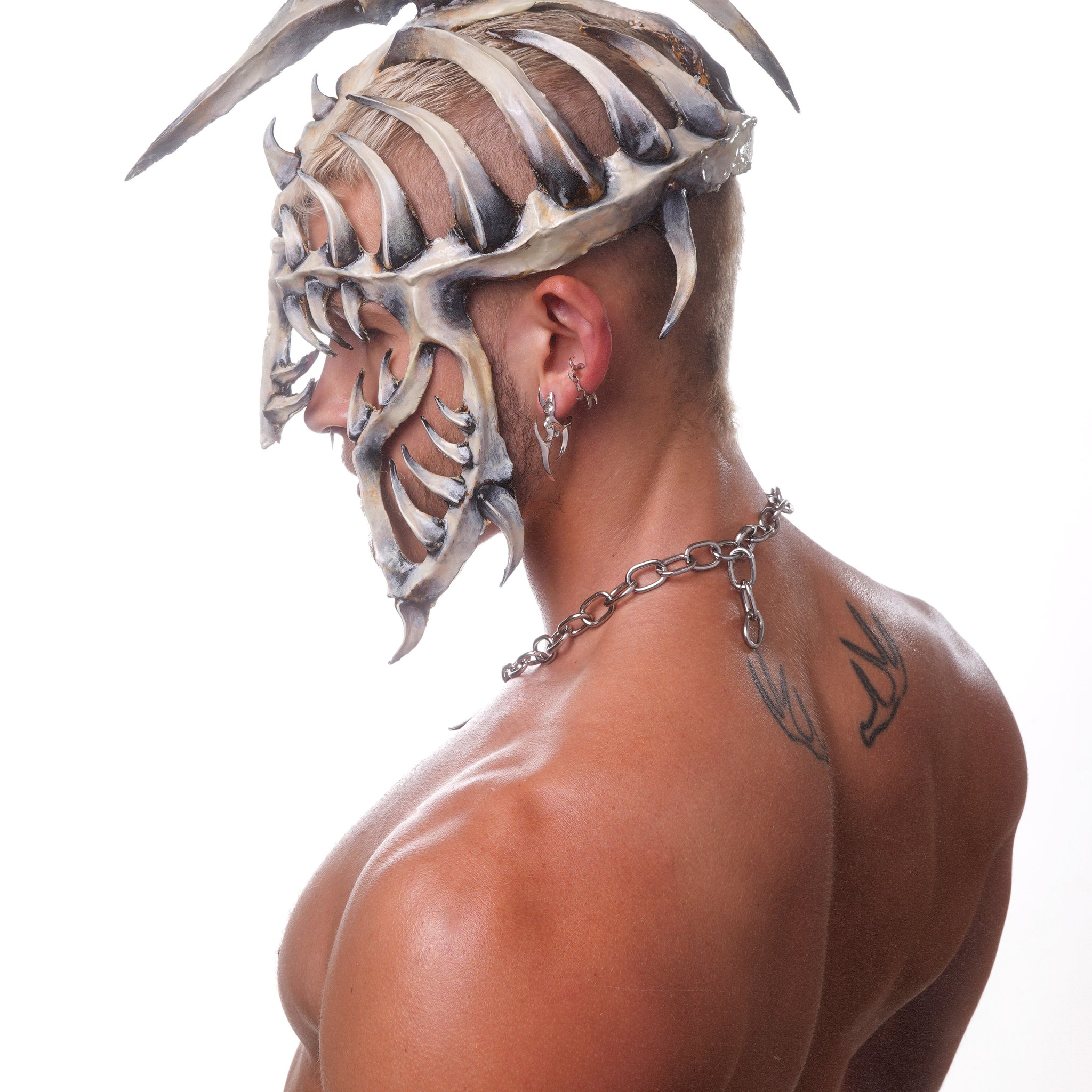 BONE CHIMERA EARRING