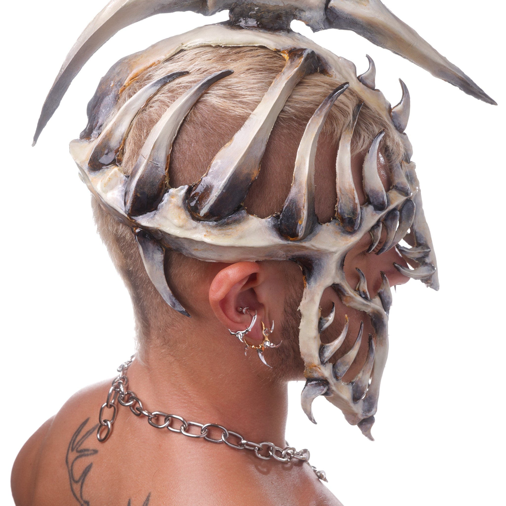 LARGE SPIRAL TOOTH EARRING