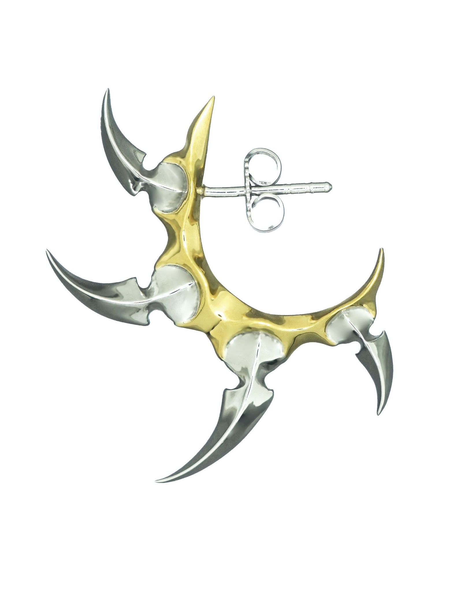LARGE SPIRAL TOOTH EARRING