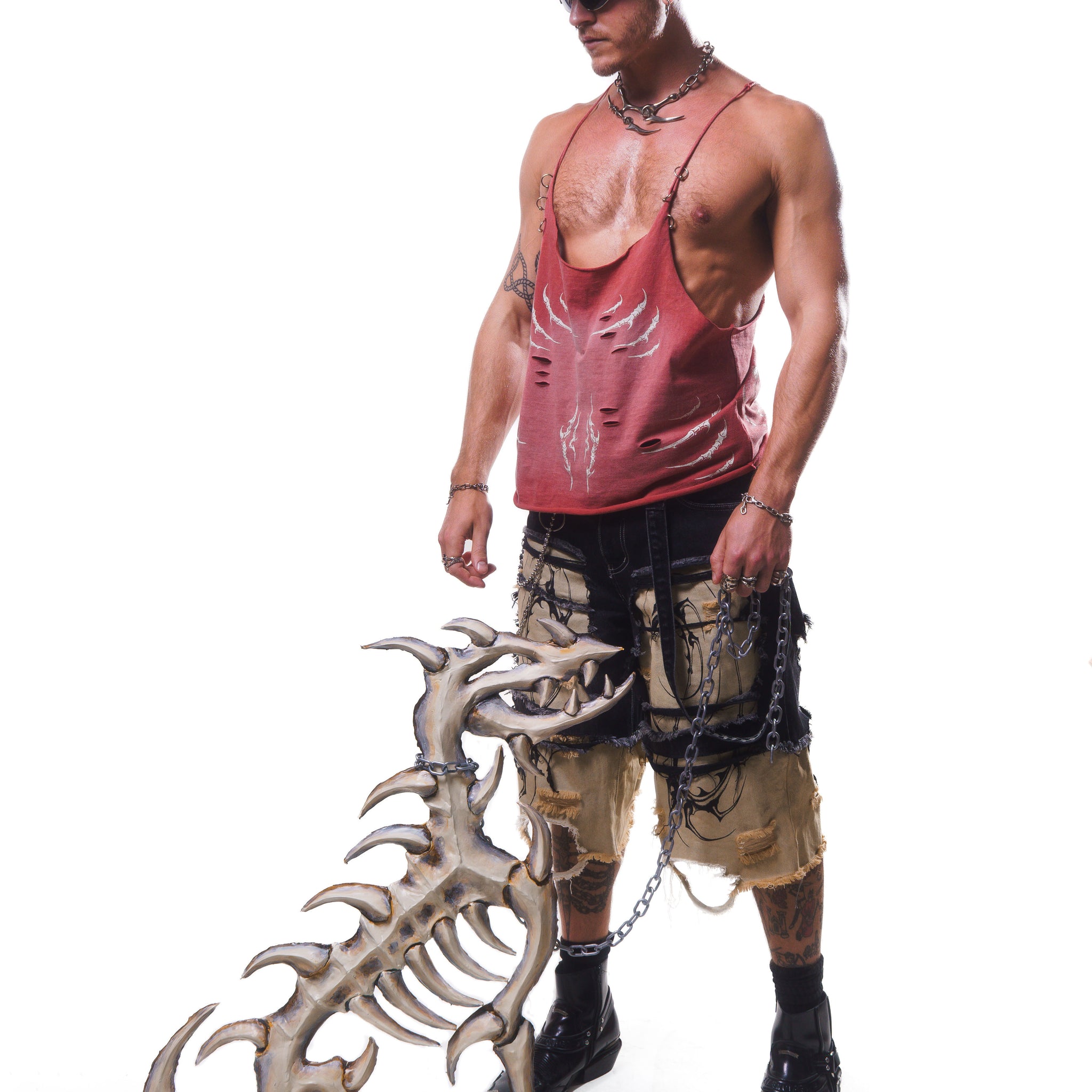 VIPER HARDWARE STRINGER TANK ( WASHED RED )