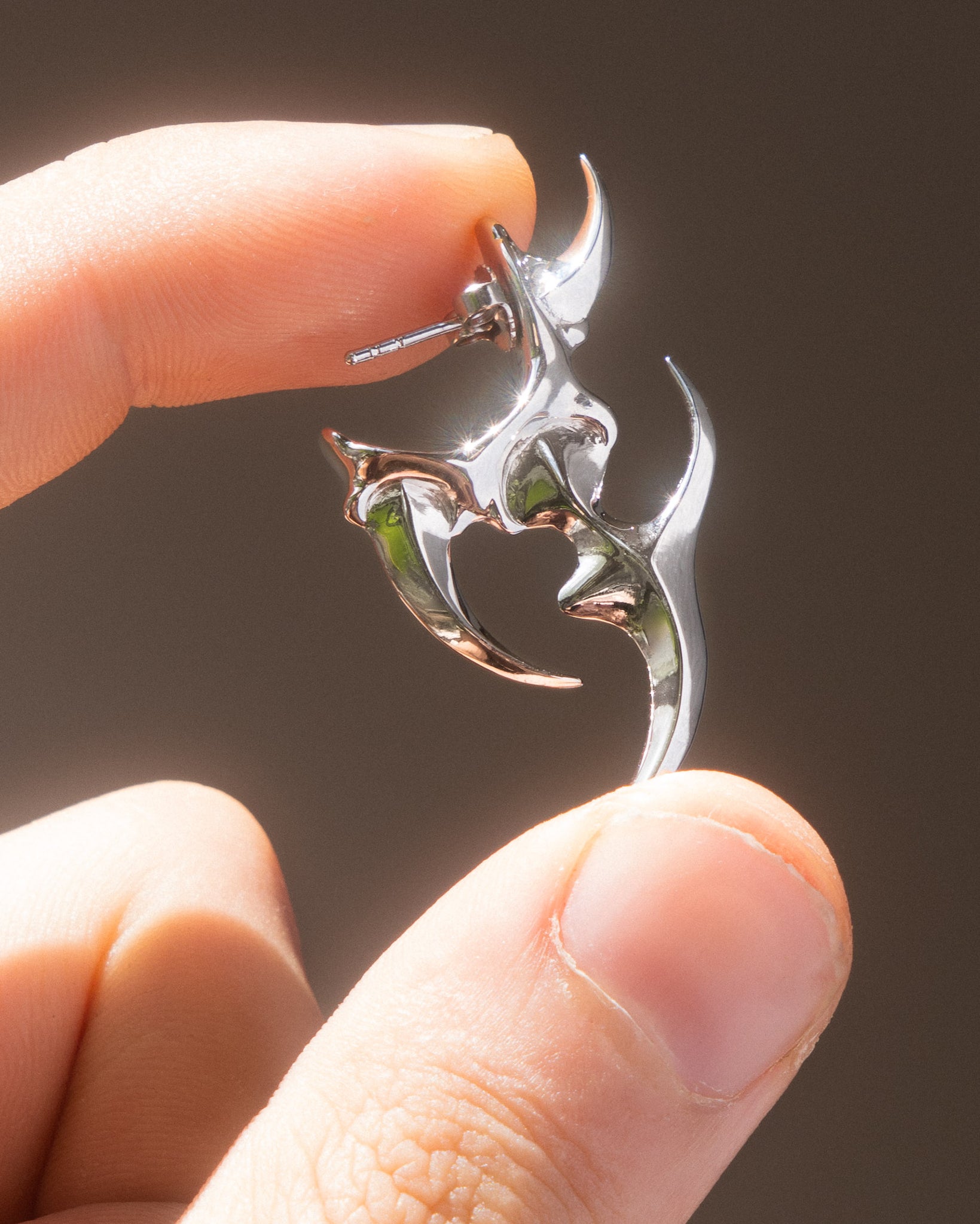 BONE CHIMERA EARRING