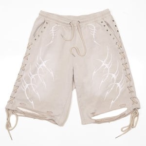 LACED WING SHORTS ( BEIGE )