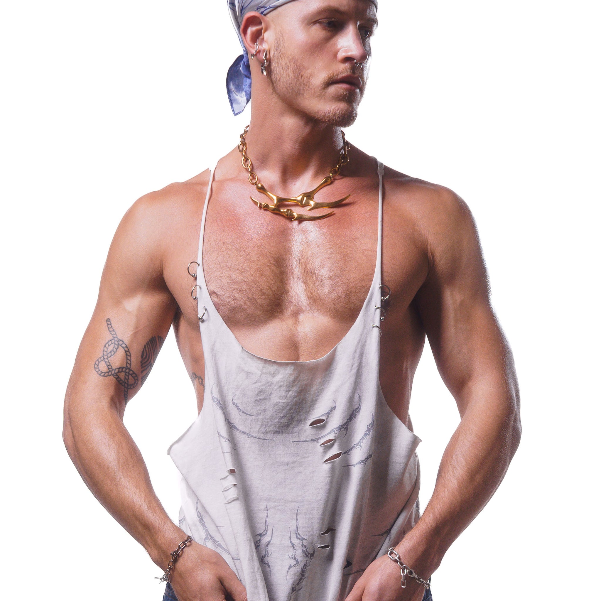 VIPER HARDWARE STRINGER TANK ( ASHED WHITE )