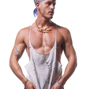 VIPER HARDWARE STRINGER TANK ( ASHED WHITE )