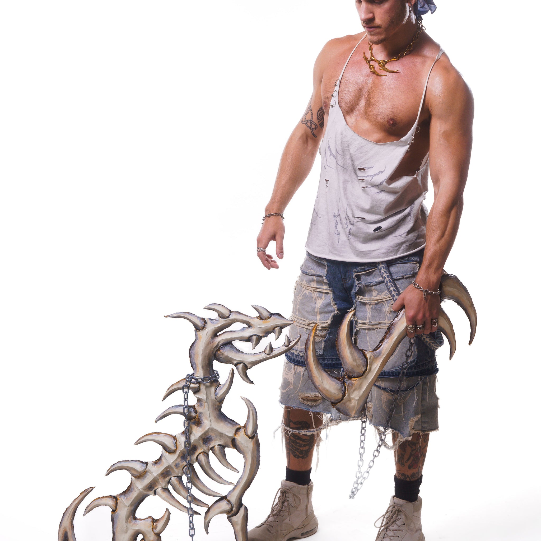 VIPER HARDWARE STRINGER TANK ( ASHED WHITE )