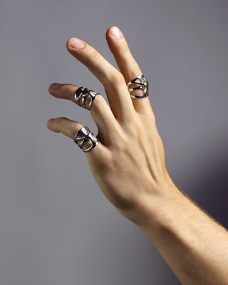 Sterling Silver Punk Ring Jewelry