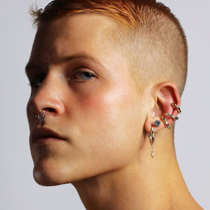 Sterling Silver Punk Ear Cuff Jewelry