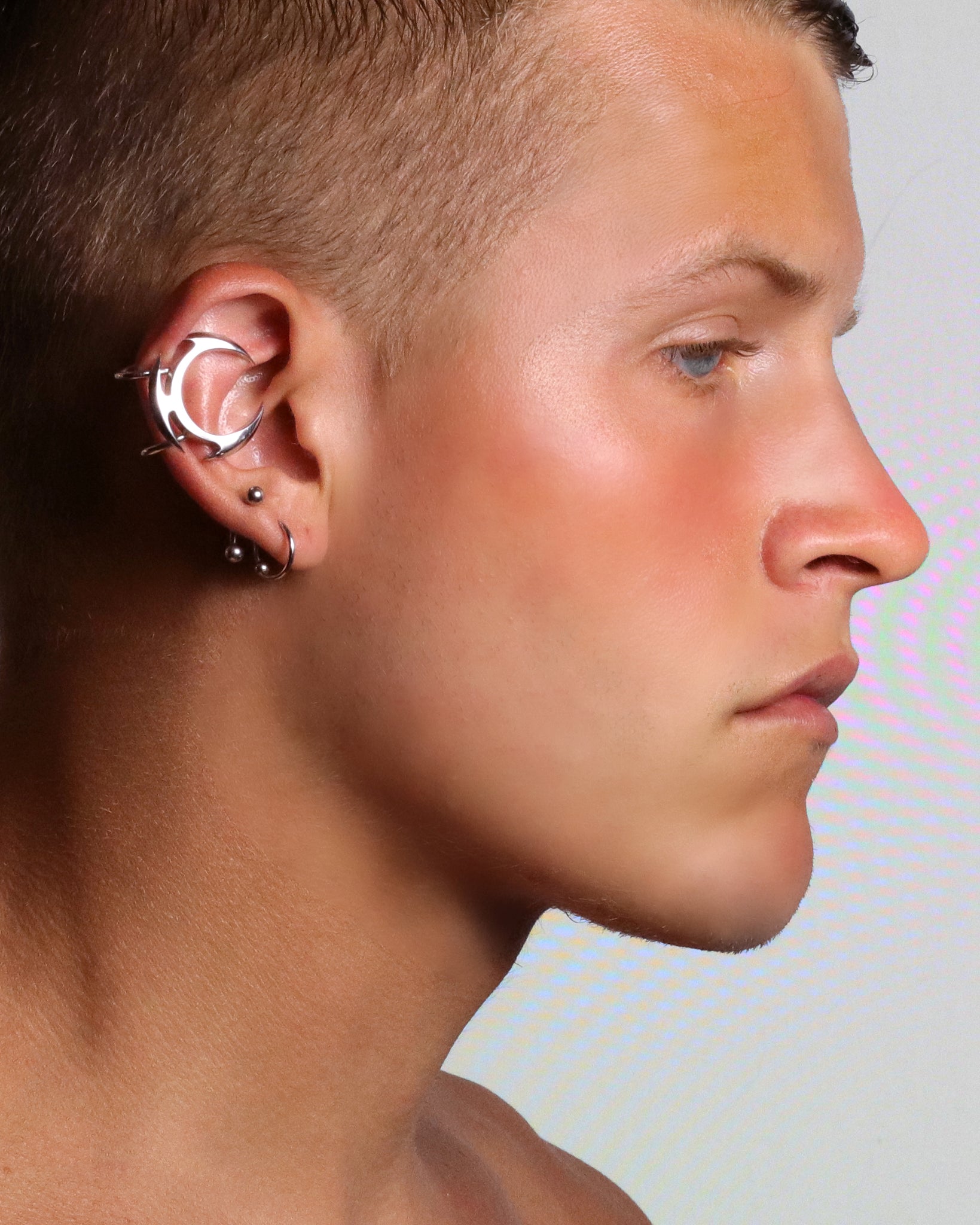 Sterling Silver Punk Ear Cuff Jewelry