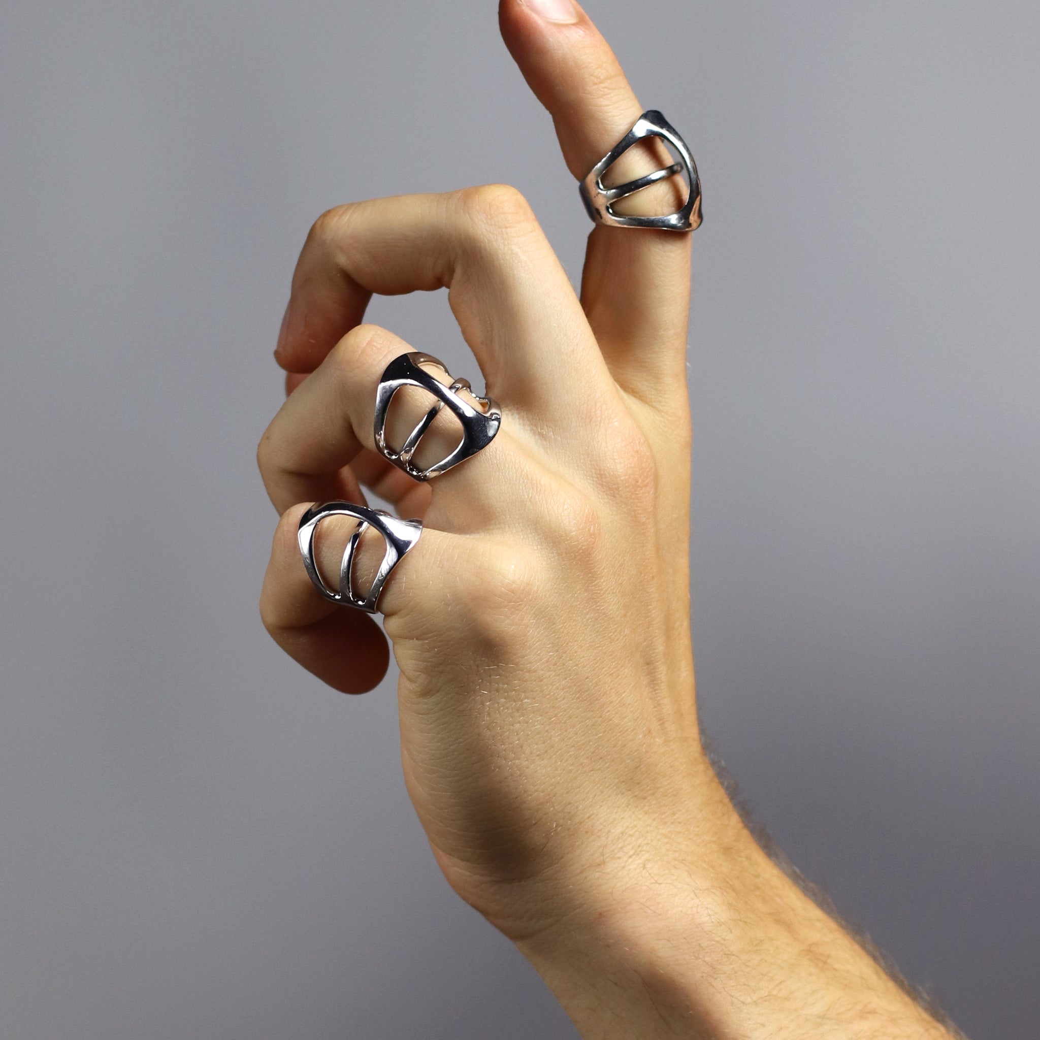 Sterling Silver Punk Tribal Ring Jewelry