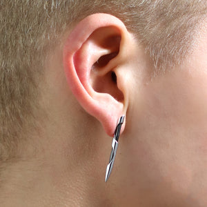 Sterling Silver Punk Futuristic Earring Jewelry