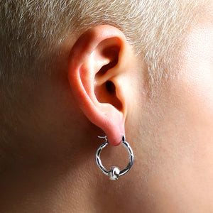 Sterling Silver Futuristic Punk Earring Jewelry