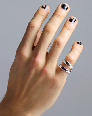 Sterling Silver Punk Futuristic Ring Jewelry