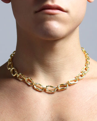 Sterling Silver Punk Futuristic Chain Necklace Jewelry