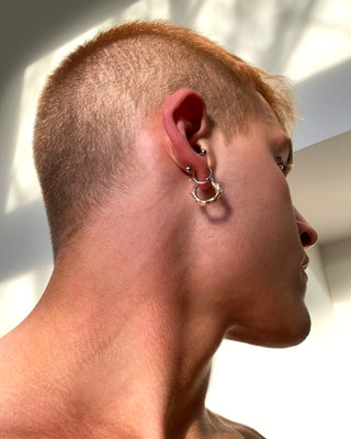 Sterling Silver Punk Earring Opal Jewelry